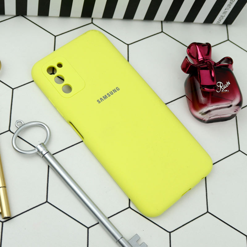 قاب سیلیکونی اصلی زیربسته سامسونگ Galaxy A03s / A02s محافظ لنزدار