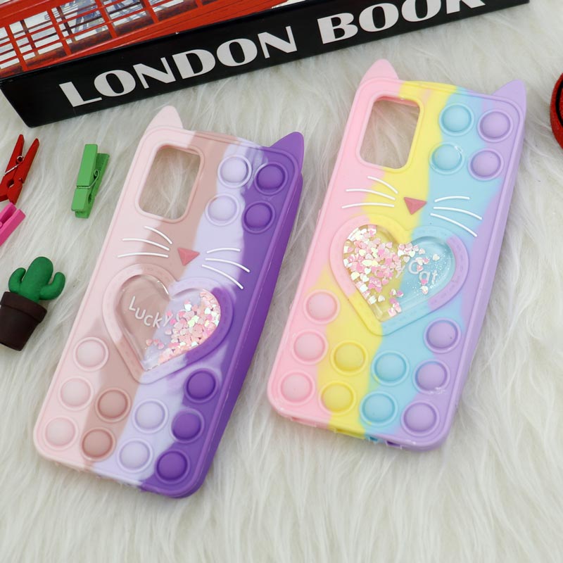 قاب اورجینال سیلیکونی آکواریومی Lucky Cat پاپیتی Samsung Galaxy A03s
