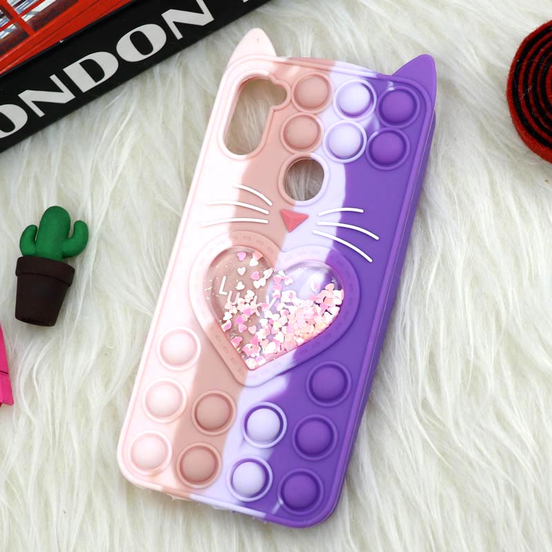 قاب اورجینال سیلیکونی آکواریومی Lucky Cat پاپیتی Samsung Galaxy A11