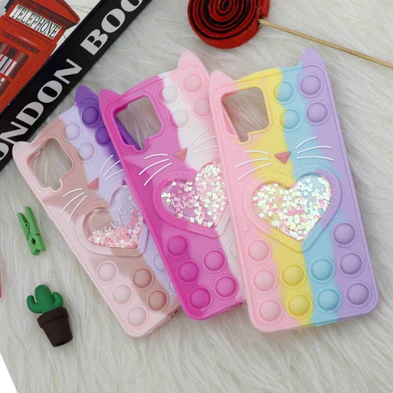 قاب اورجینال سیلیکونی آکواریومی Lucky Cat پاپیتی Samsung Galaxy A12
