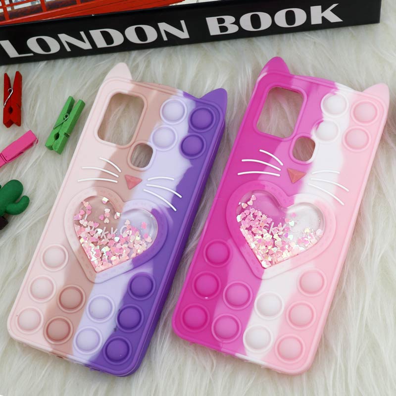 قاب اورجینال سیلیکونی آکواریومی Lucky Cat پاپیتی Samsung Galaxy A21s
