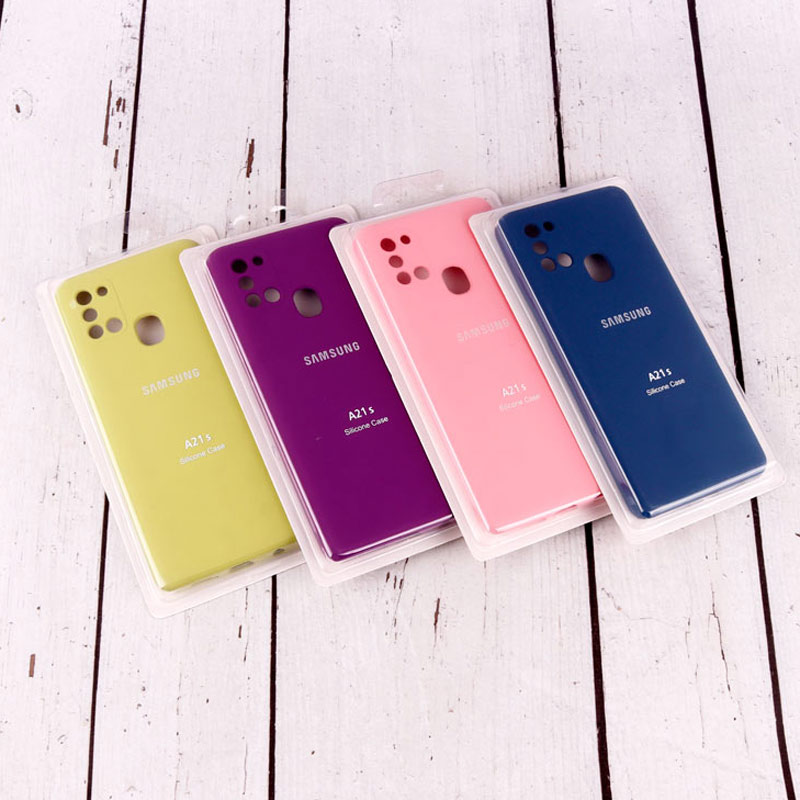 قاب سیلیکونی اصلی زیربسته سامسونگ Galaxy A21s محافظ لنزدار