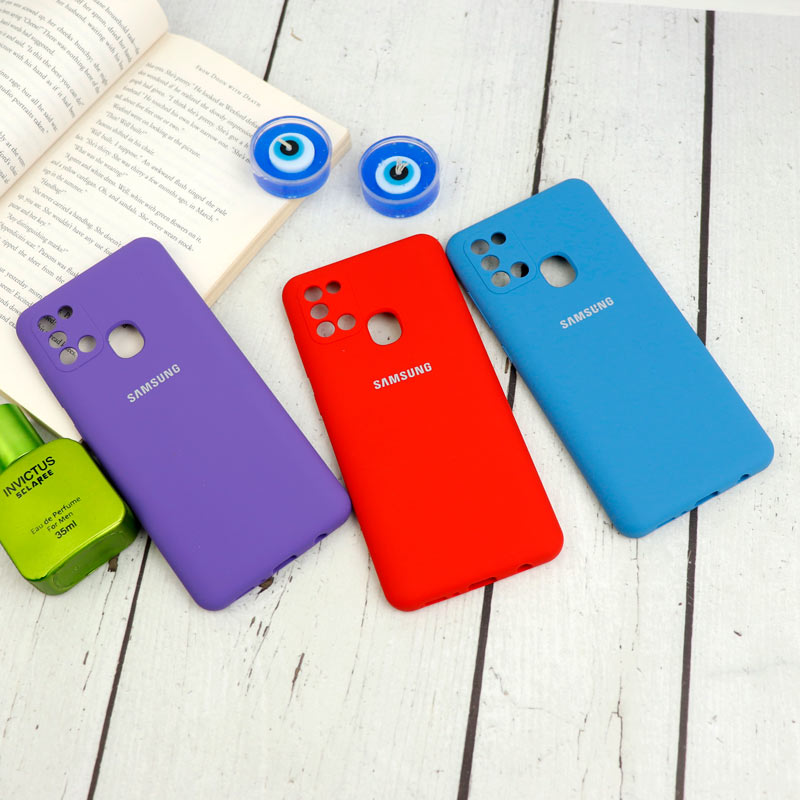 قاب سیلیکونی اصلی زیربسته سامسونگ Galaxy A21s محافظ لنزدار
