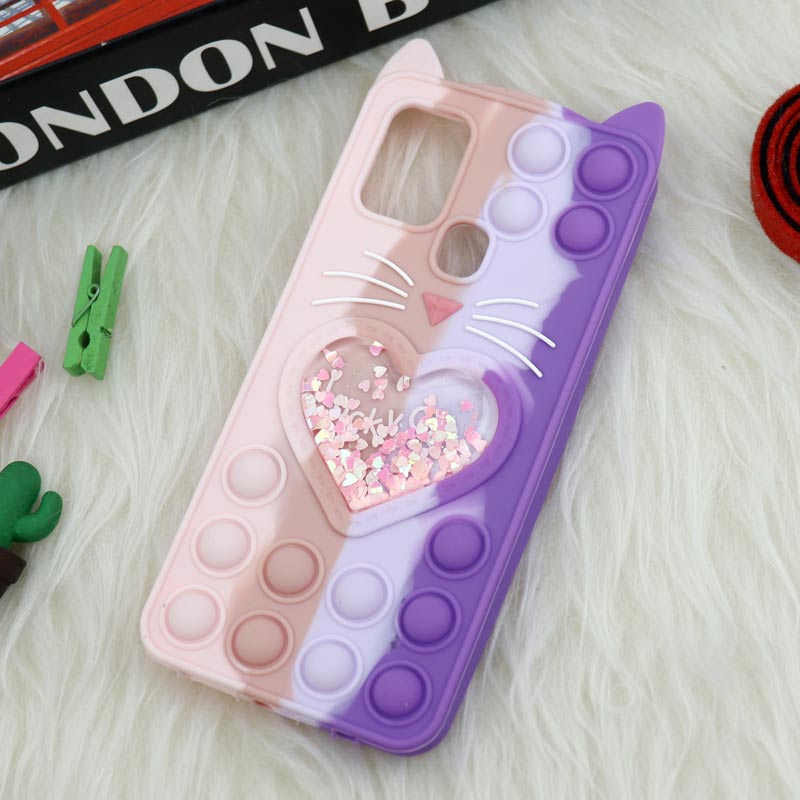 قاب اورجینال سیلیکونی آکواریومی Lucky Cat پاپیتی Samsung Galaxy A21s
