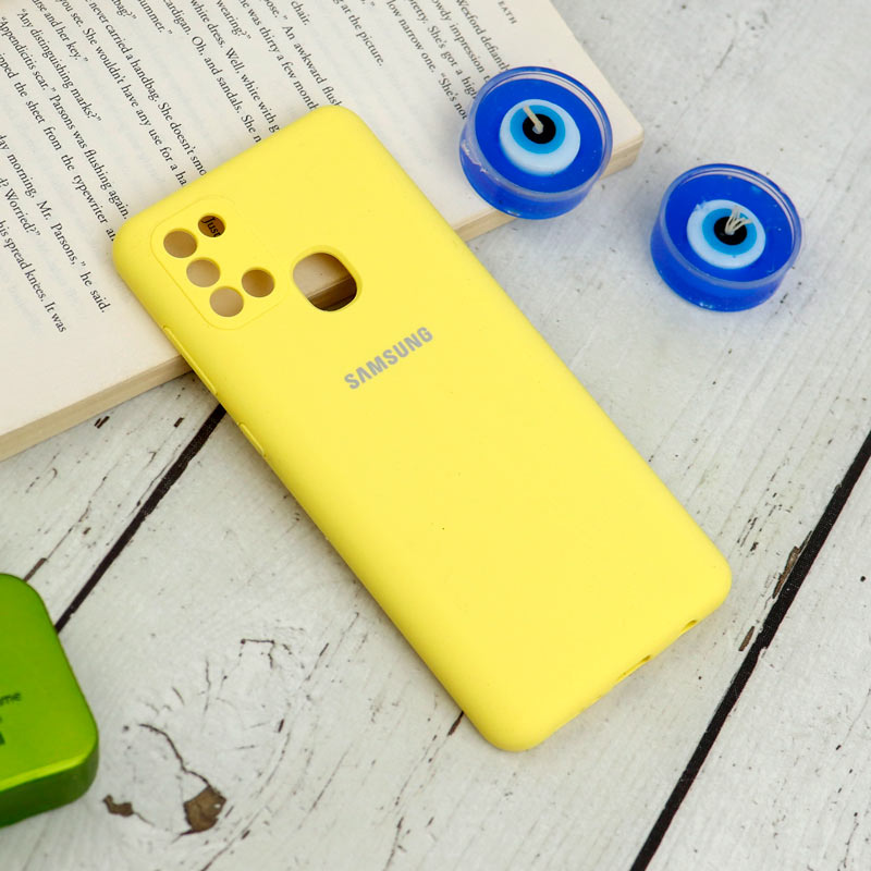 قاب سیلیکونی اصلی زیربسته سامسونگ Galaxy A21s محافظ لنزدار