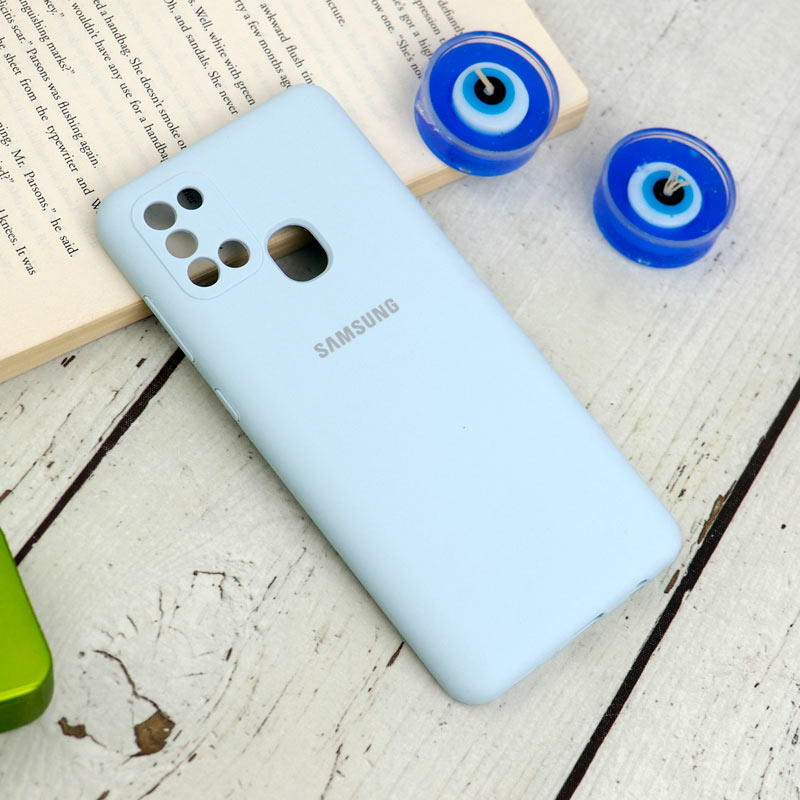 قاب سیلیکونی اصلی زیربسته سامسونگ Galaxy A21s محافظ لنزدار