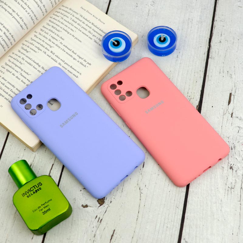 قاب سیلیکونی اصلی زیربسته سامسونگ Galaxy A21s محافظ لنزدار