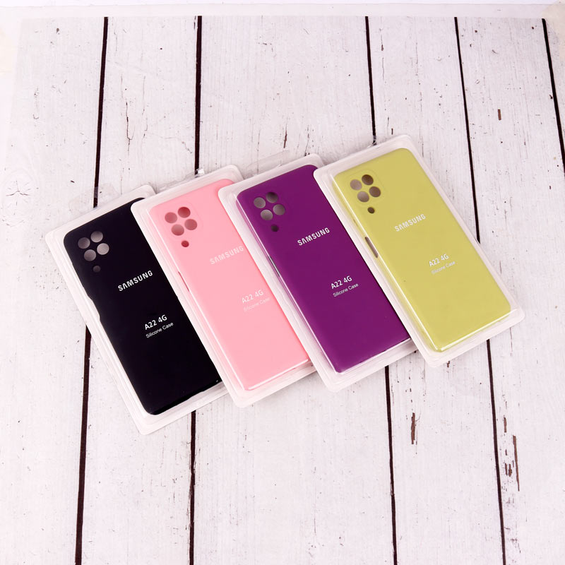 قاب سیلیکونی اصلی زیربسته سامسونگ Galaxy A22 4G محافظ لنزدار