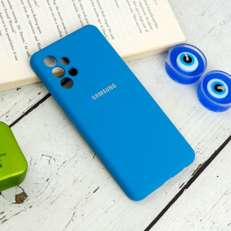 قاب سیلیکونی اصلی زیربسته سامسونگ Galaxy A32 4G محافظ لنزدار
