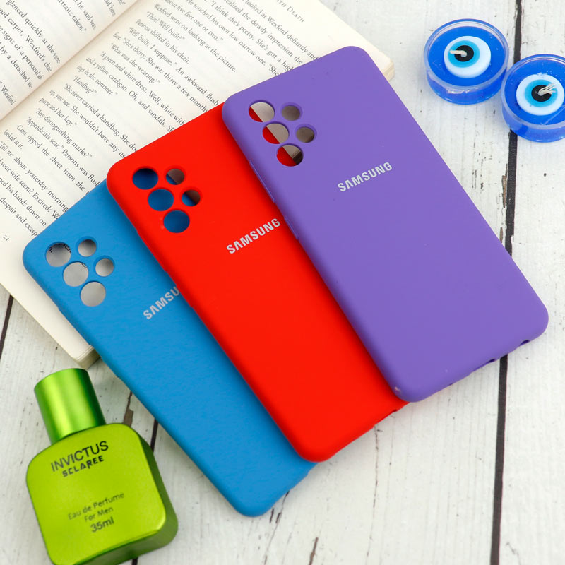 قاب سیلیکونی اصلی زیربسته سامسونگ Galaxy A32 4G محافظ لنزدار