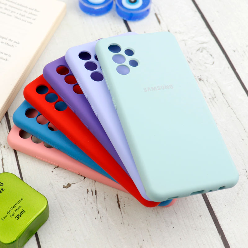 قاب سیلیکونی اصلی زیربسته سامسونگ Galaxy A32 4G محافظ لنزدار