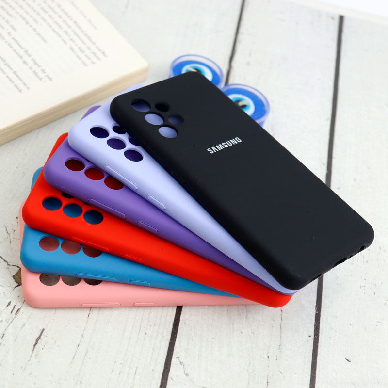 قاب سیلیکونی اصلی زیربسته سامسونگ Galaxy A32 4G محافظ لنزدار