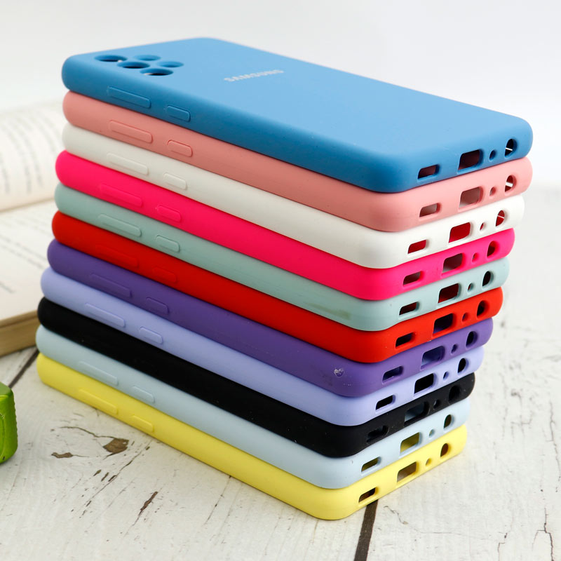 قاب سیلیکونی اصلی زیربسته سامسونگ Galaxy A32 4G محافظ لنزدار