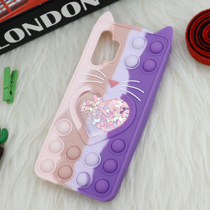 قاب اورجینال سیلیکونی آکواریومی Lucky Cat پاپیتی Samsung Galaxy A32 4G