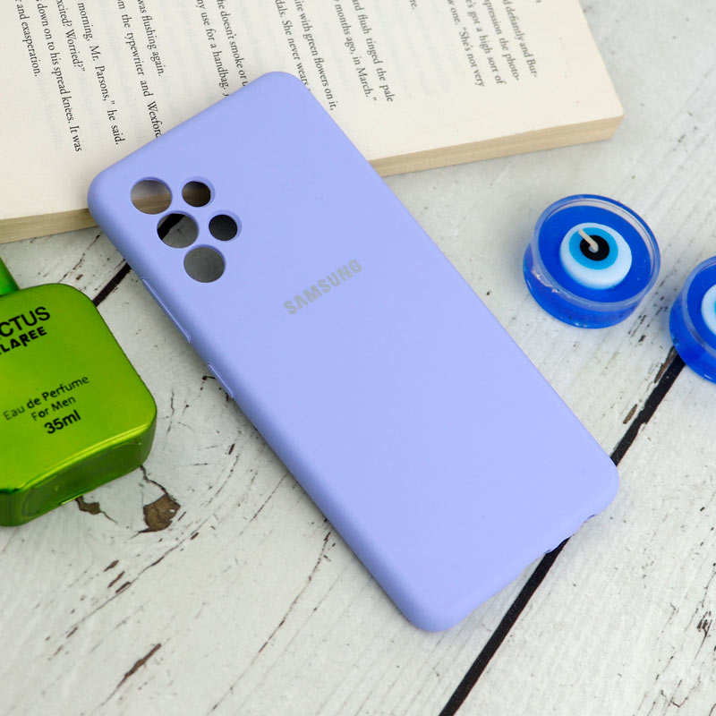 قاب سیلیکونی اصلی زیربسته سامسونگ Galaxy A32 4G محافظ لنزدار