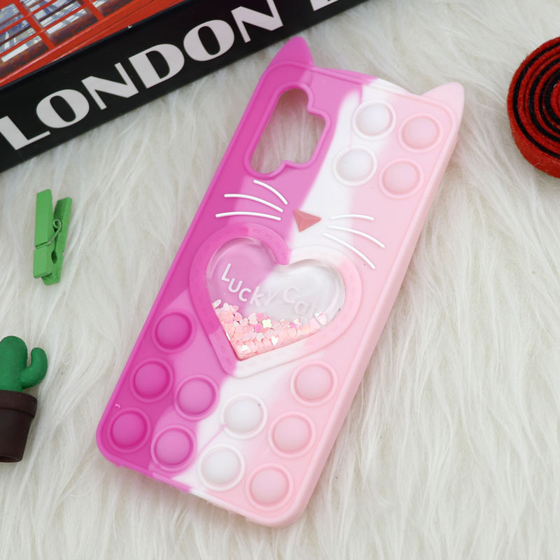 قاب اورجینال سیلیکونی آکواریومی Lucky Cat پاپیتی Samsung Galaxy A32 4G
