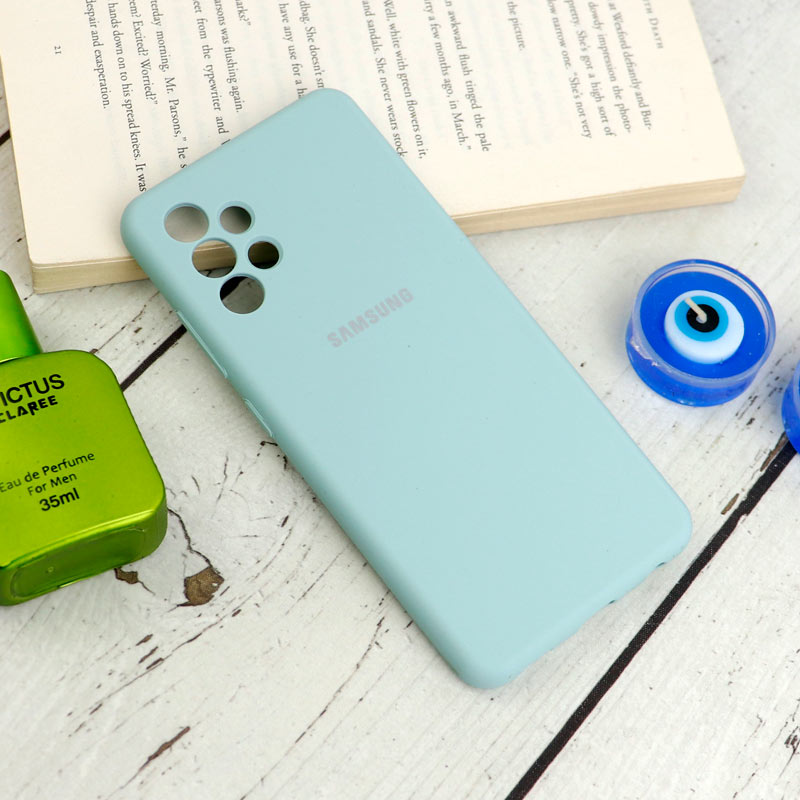 قاب سیلیکونی اصلی زیربسته سامسونگ Galaxy A32 4G محافظ لنزدار