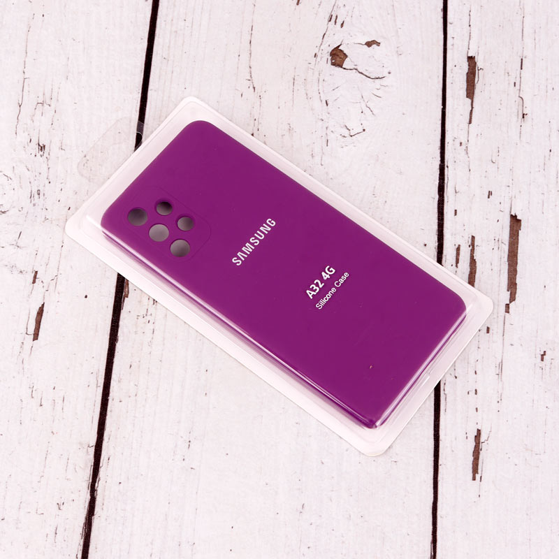 قاب سیلیکونی اصلی زیربسته سامسونگ Galaxy A32 4G محافظ لنزدار