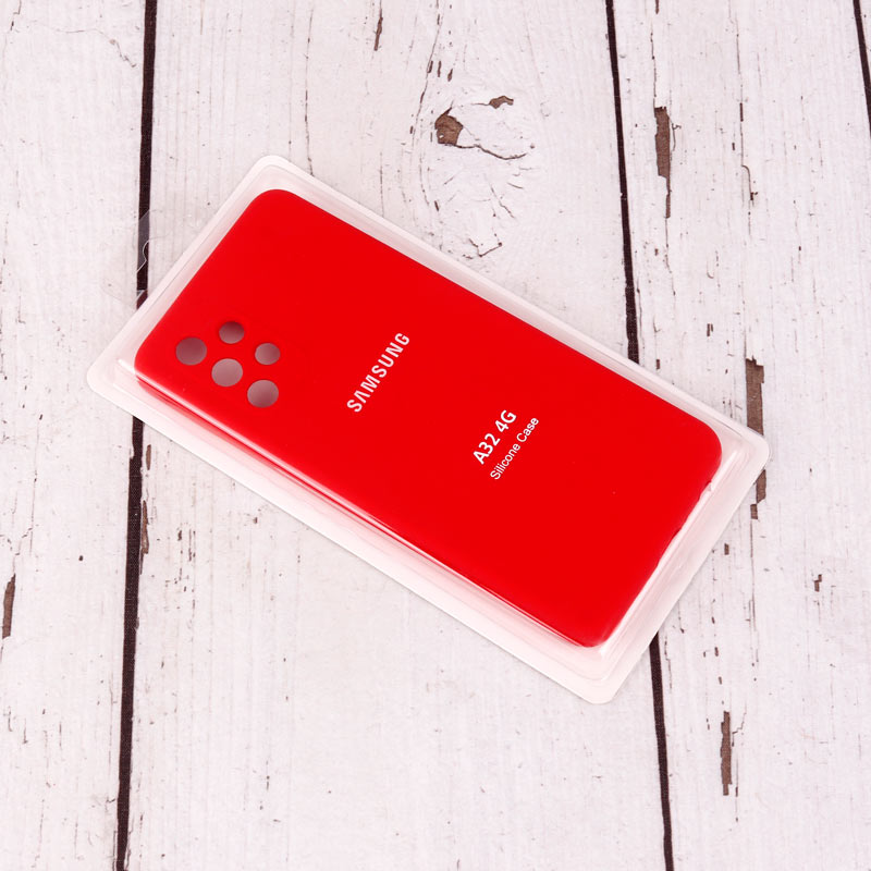 قاب سیلیکونی اصلی زیربسته سامسونگ Galaxy A32 4G محافظ لنزدار
