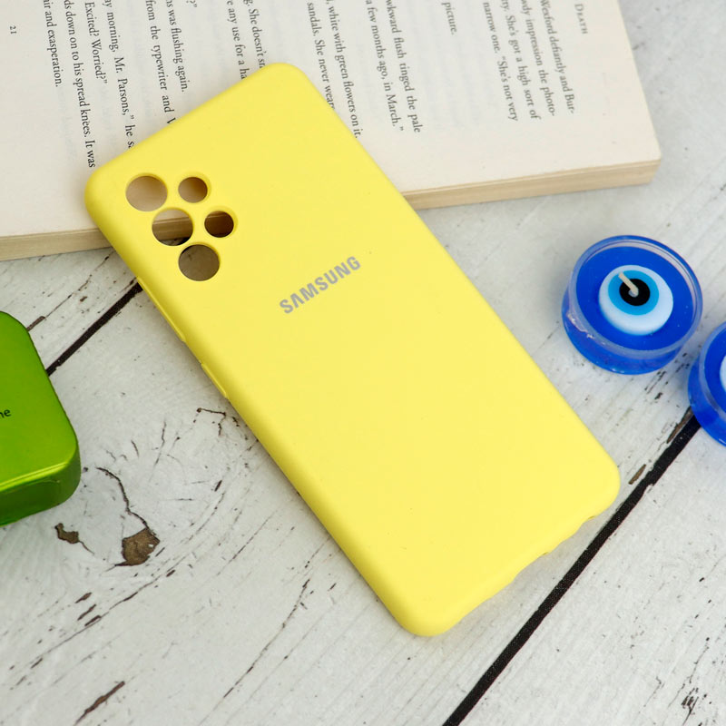 قاب سیلیکونی اصلی زیربسته سامسونگ Galaxy A32 4G محافظ لنزدار