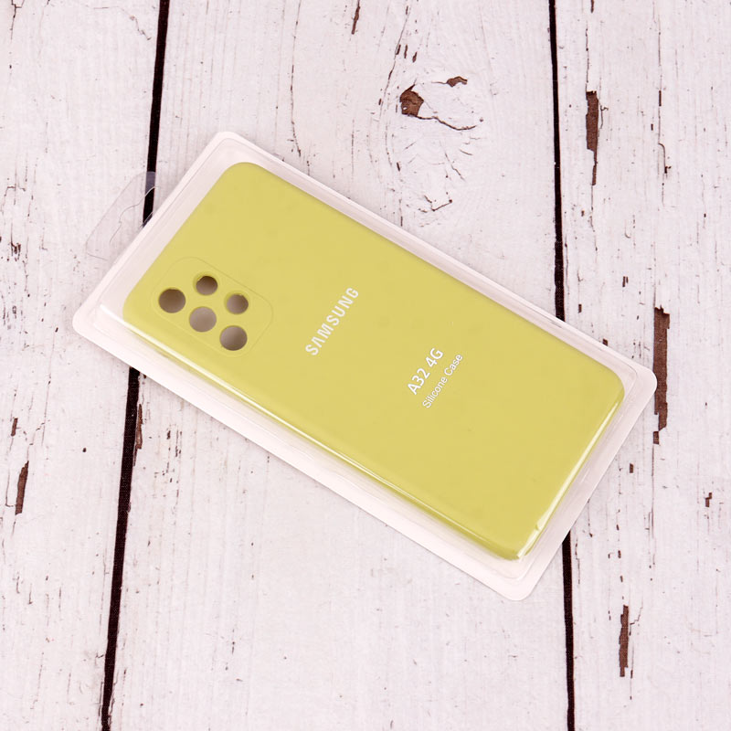 قاب سیلیکونی اصلی زیربسته سامسونگ Galaxy A32 4G محافظ لنزدار
