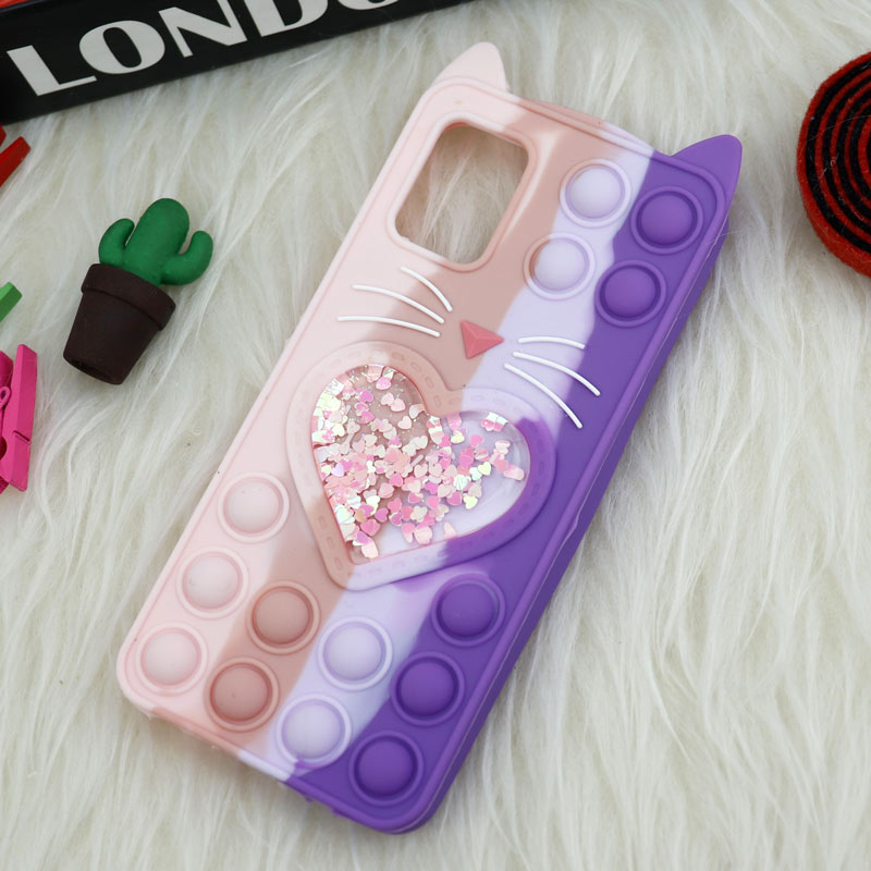 قاب اورجینال سیلیکونی آکواریومی Lucky Cat پاپیتی Samsung Galaxy A51
