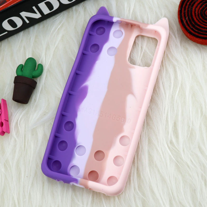 قاب اورجینال سیلیکونی آکواریومی Lucky Cat پاپیتی Samsung Galaxy A51