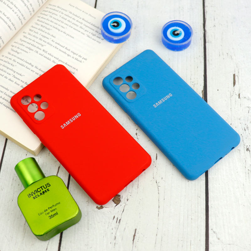 قاب سیلیکونی اصلی زیربسته سامسونگ Galaxy A52 / A52s محافظ لنزدار