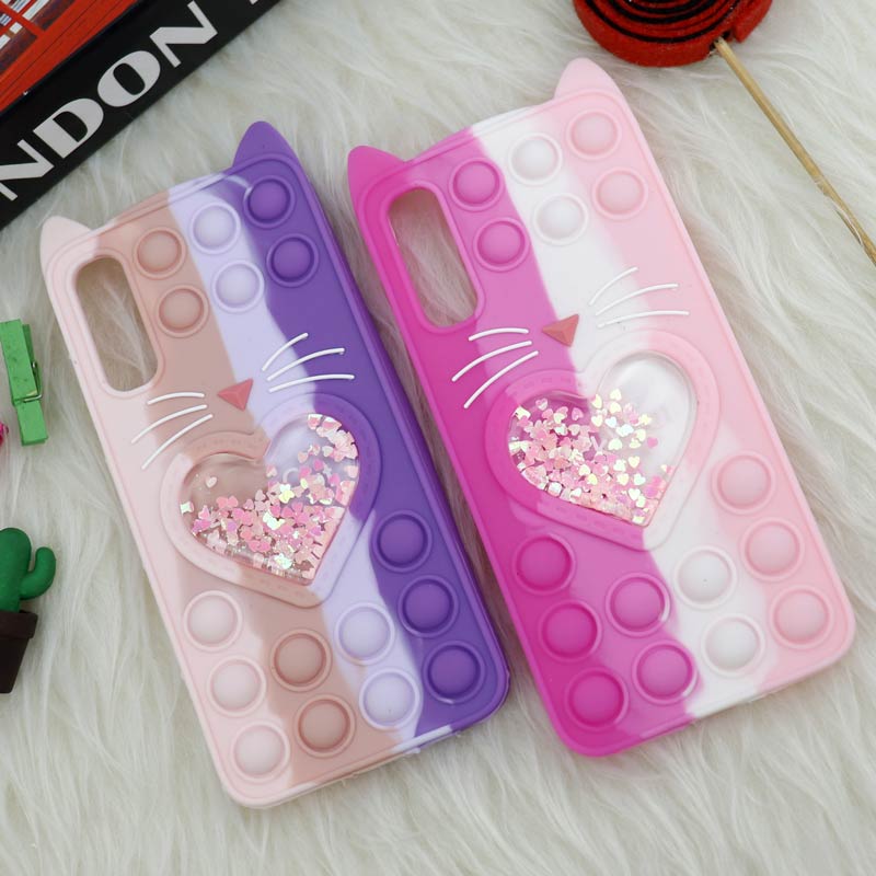 قاب اورجینال سیلیکونی آکواریومی Lucky Cat پاپیتی Samsung Galaxy A70
