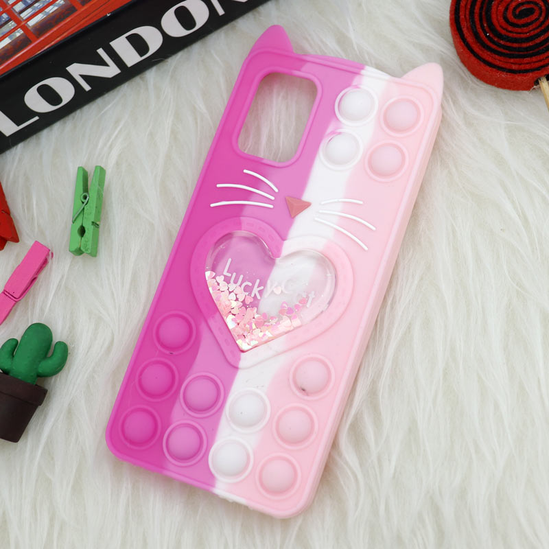 قاب اورجینال سیلیکونی آکواریومی Lucky Cat پاپیتی Samsung Galaxy A71