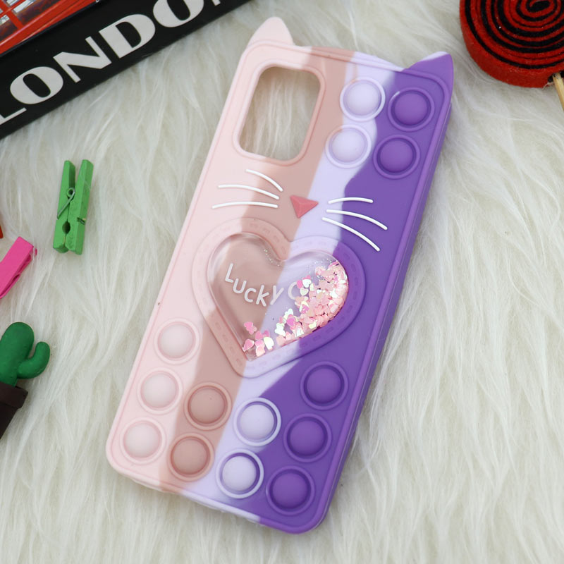 قاب اورجینال سیلیکونی آکواریومی Lucky Cat پاپیتی Samsung Galaxy A71