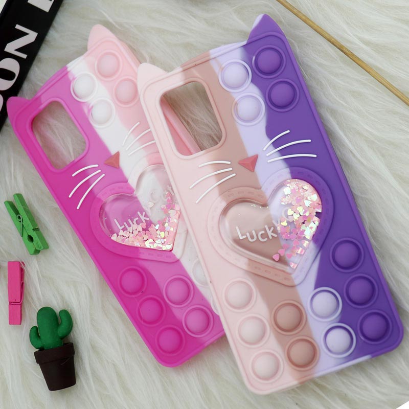 قاب اورجینال سیلیکونی آکواریومی Lucky Cat پاپیتی Samsung Galaxy A71