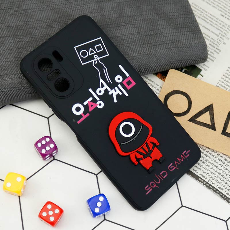 قاب سیلیکونی Squid Game محافظ لنزدار Xiaomi Poco F3