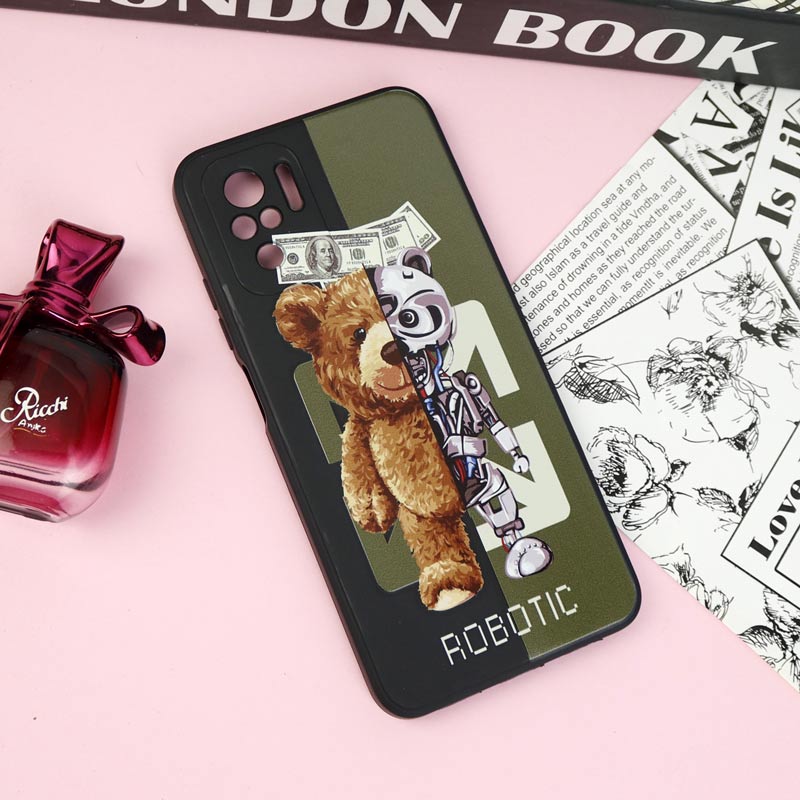 قاب طرحدار IMD 3D محافظ لنزدار Xiaomi Redmi Note 10 4G