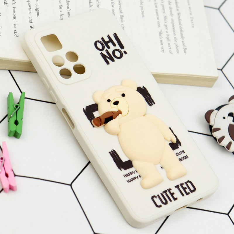 قاب سیلیکونی خرس TED محافظ لنزدار Xiaomi Redmi 10