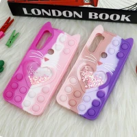 قاب اورجینال سیلیکونی آکواریومی Lucky Cat پاپیتی Xiaomi Redmi Note 8