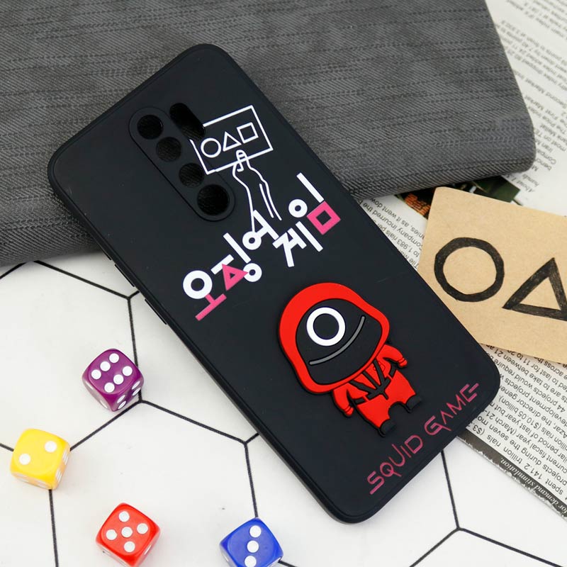 قاب سیلیکونی Squid Game محافظ لنزدار Xiaomi Redmi Note 8 Pro