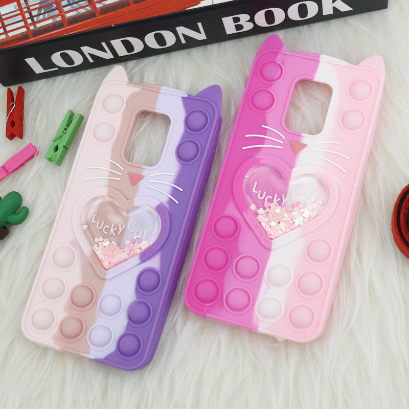 قاب اورجینال سیلیکونی آکواریومی Lucky Cat پاپیتی Xiaomi Redmi Note 9s / Note 9 Pro