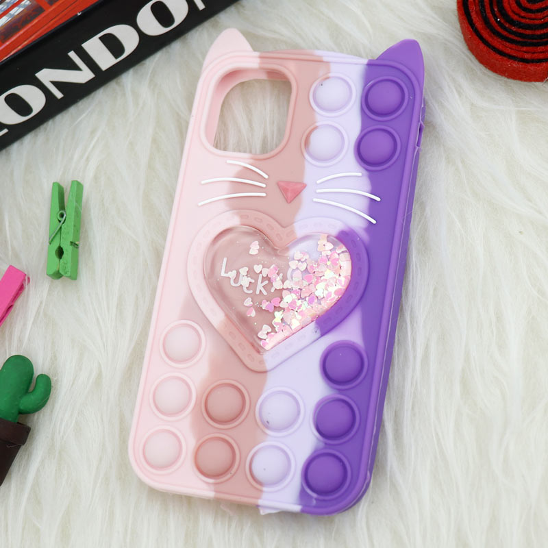 قاب اورجینال سیلیکونی آکواریومی Lucky Cat پاپیتی iPhone 11