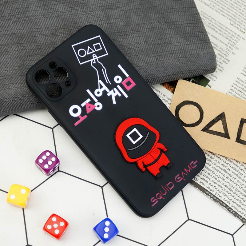 قاب سیلیکونی Squid Game محافظ لنزدار iPhone 11 Pro Max
