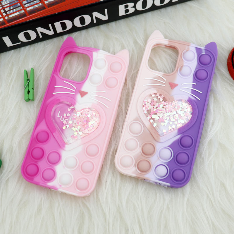 قاب اورجینال سیلیکونی آکواریومی Lucky Cat پاپیتی iPhone 12 Pro
