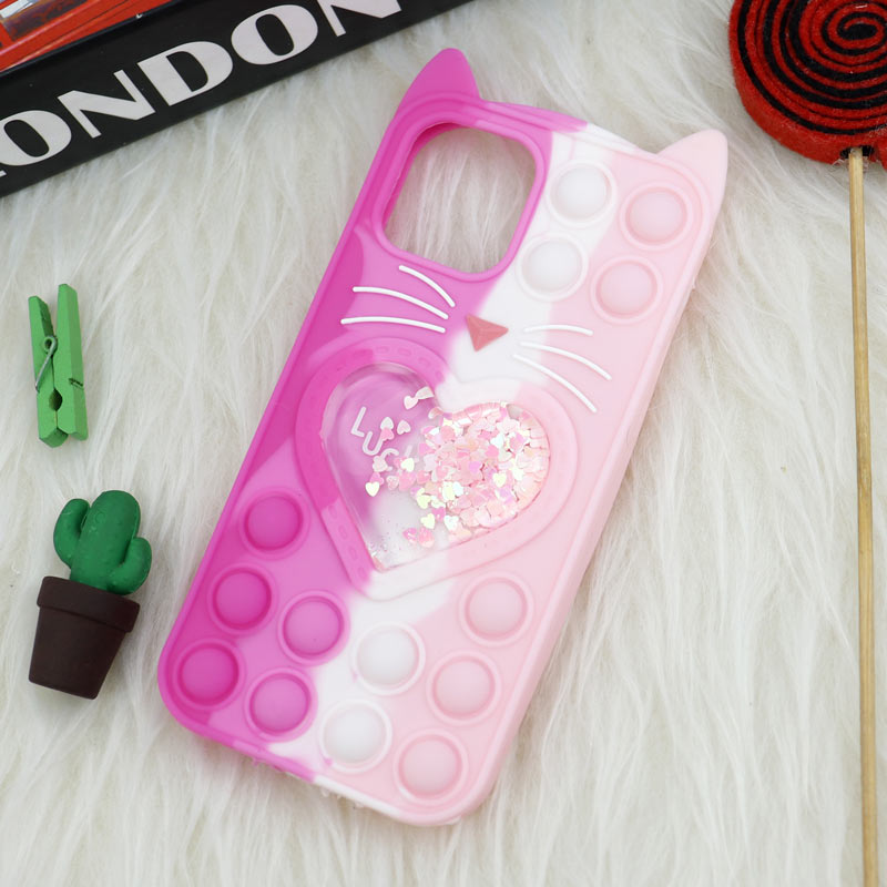 قاب اورجینال سیلیکونی آکواریومی Lucky Cat پاپیتی iPhone 12 Pro