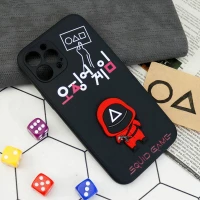 قاب سیلیکونی Squid Game محافظ لنزدار iPhone 12 Pro Max