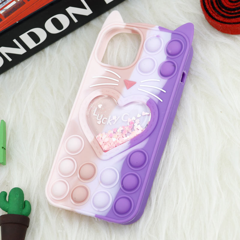 قاب اورجینال سیلیکونی آکواریومی Lucky Cat پاپیتی iPhone 13