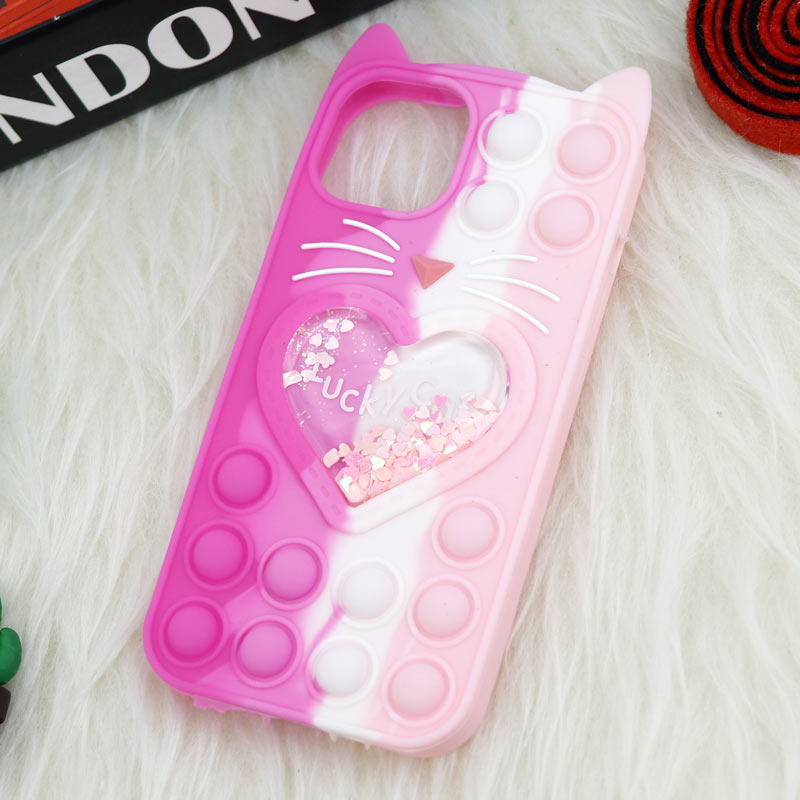 قاب اورجینال سیلیکونی آکواریومی Lucky Cat پاپیتی iPhone 13