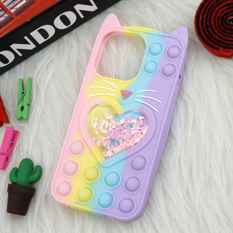 قاب اورجینال سیلیکونی آکواریومی Lucky Cat پاپیتی iPhone 13 Pro