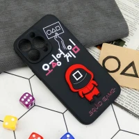 قاب سیلیکونی Squid Game محافظ لنزدار iPhone 13 Pro
