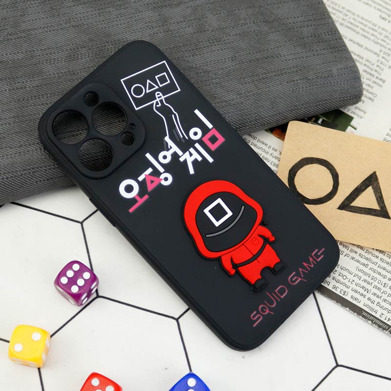 قاب سیلیکونی Squid Game محافظ لنزدار iPhone 13 Pro