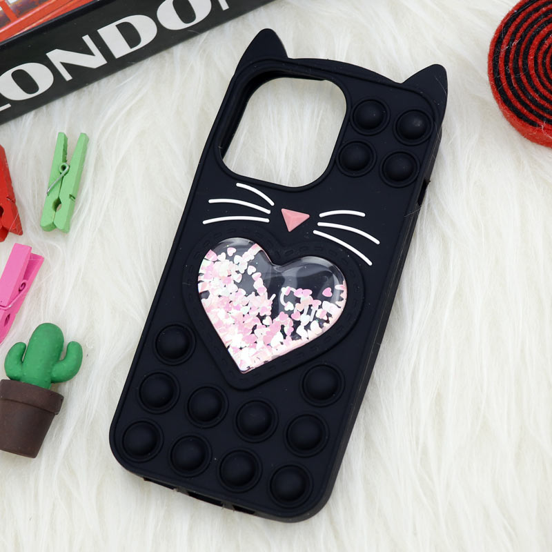 قاب اورجینال سیلیکونی آکواریومی Lucky Cat پاپیتی iPhone 13 Pro