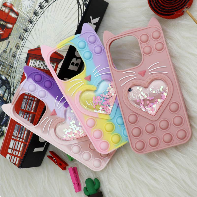 قاب اورجینال سیلیکونی آکواریومی Lucky Cat پاپیتی iPhone 13 Pro